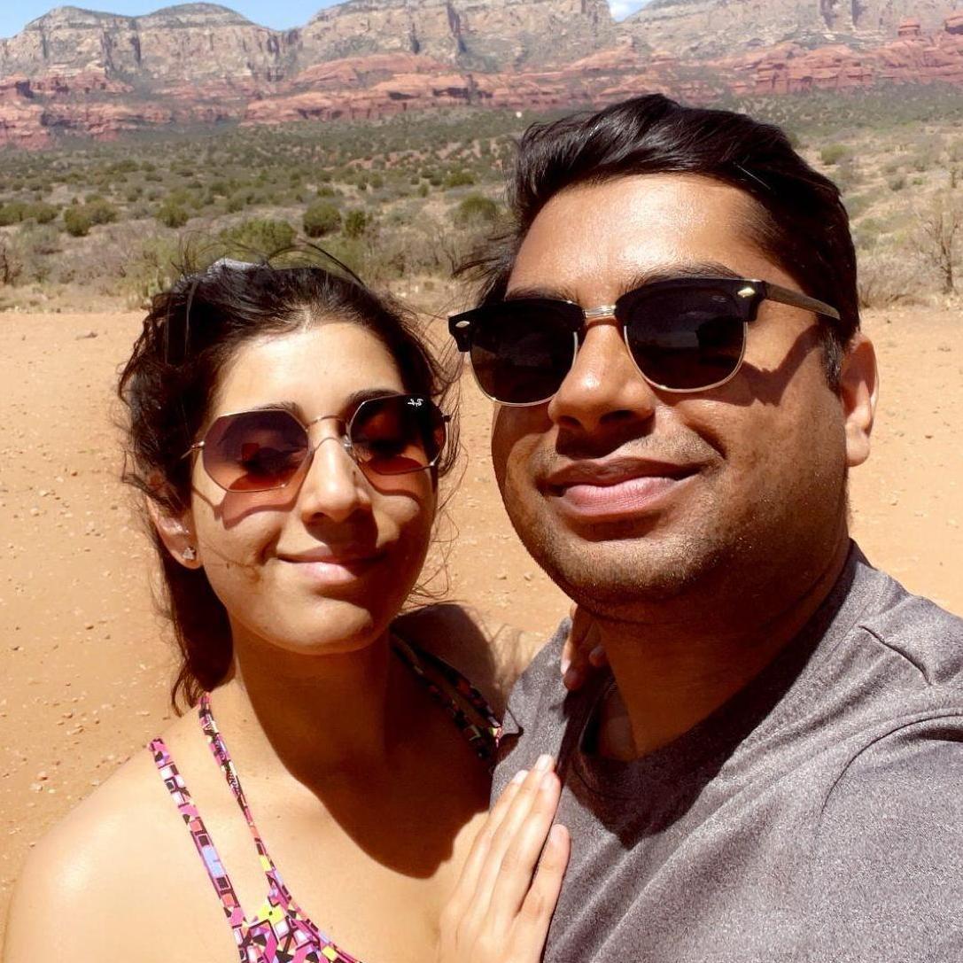 This picture was taken in Sedona, where we rented an ATV and drove it around the desert!