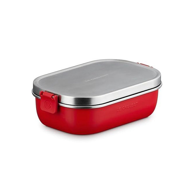Le Creuset Stainless Steel On The Go Lunch Box, 30 oz., Cerise