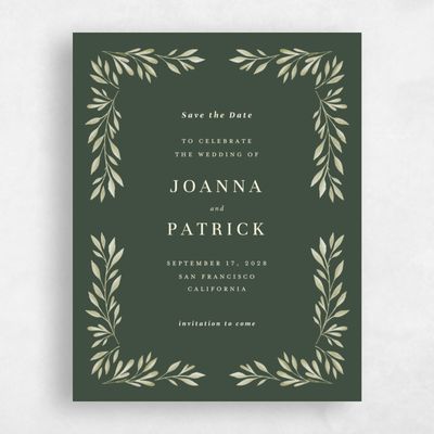 Evergreen Wedding Save the Date - Oriana Portrait