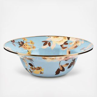 Wild Rose Slate Stainless Steel Serving Bowl