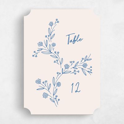 Beige Ticket Wedding Table Number - Larian