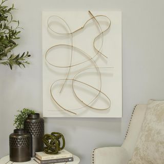 Contemporary Abstract Wall Decor with Backing