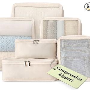 Vandel Compression Packing Cubes, 6-Pack, Sand