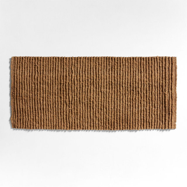 Textured Chunky Coir Natural Indoor/Outdoor Double Doormat 24"x57"