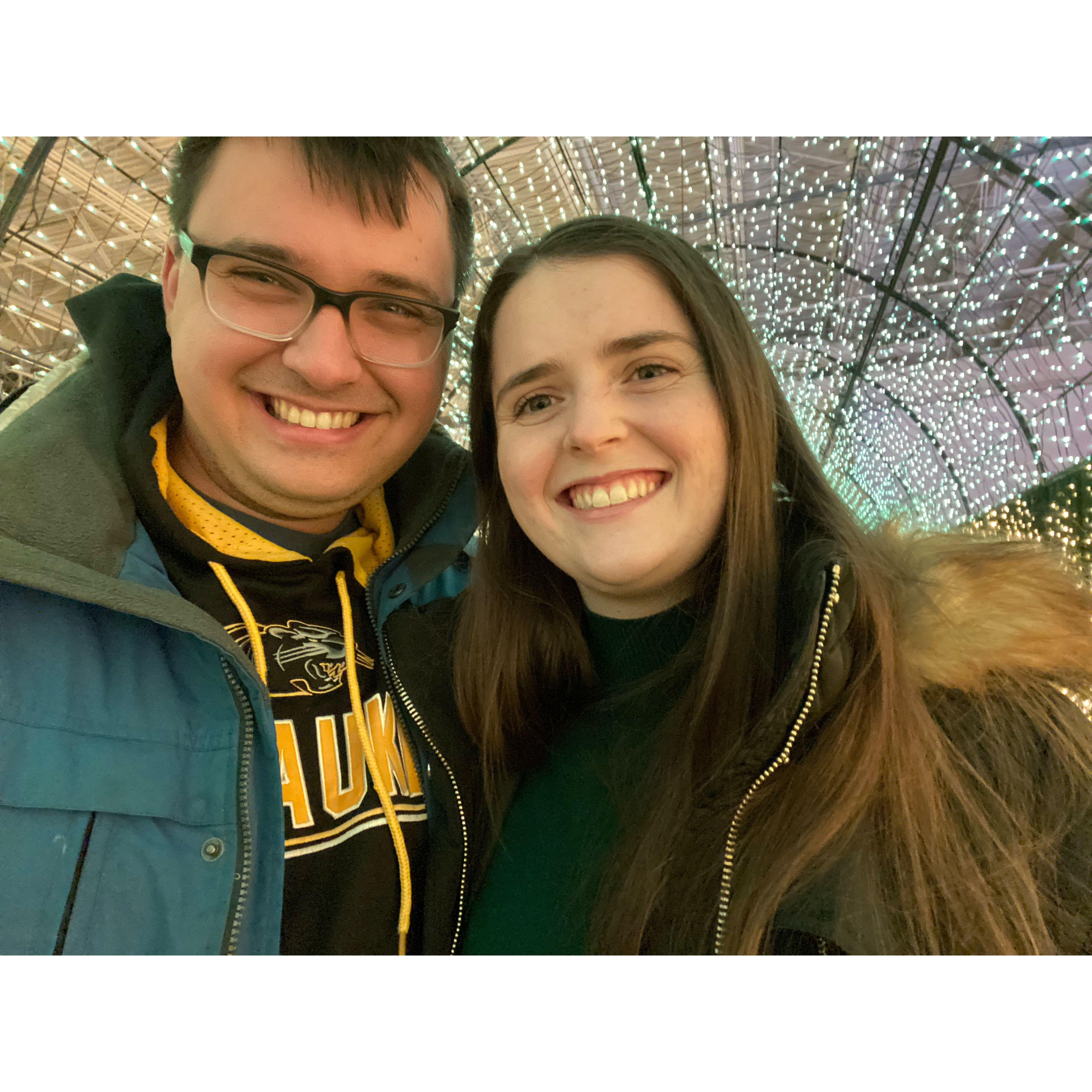 Our first photo of us together