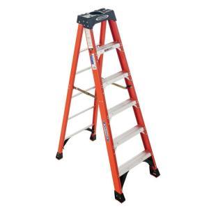6 ft. Fiberglass Step Ladder with 300 lbs. Load Capacity Type IA Duty Rating