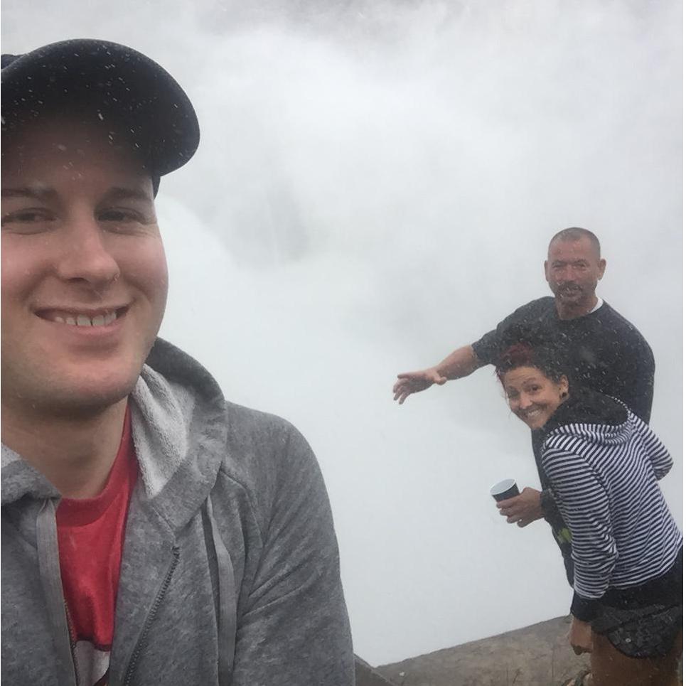 GETTING SOAKED BY THE KERR DAMN UP AT FLATHEAD... WE JUMPED THE FENCE AND ENTERED THE "NO TRESPASSING ZONE"