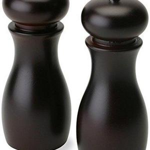 Olde Thompson 6" Caffe Wood Pepper Mill and Salt Shaker Set