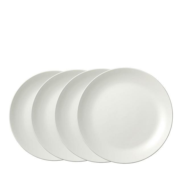 Vera Wang Wedgwood Perfect White Dinner Plate 10.75", Set of 4