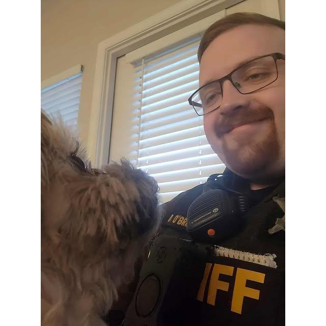 Getting ready for work. Teddy isn't having it.     Chester, VA   March, 2024