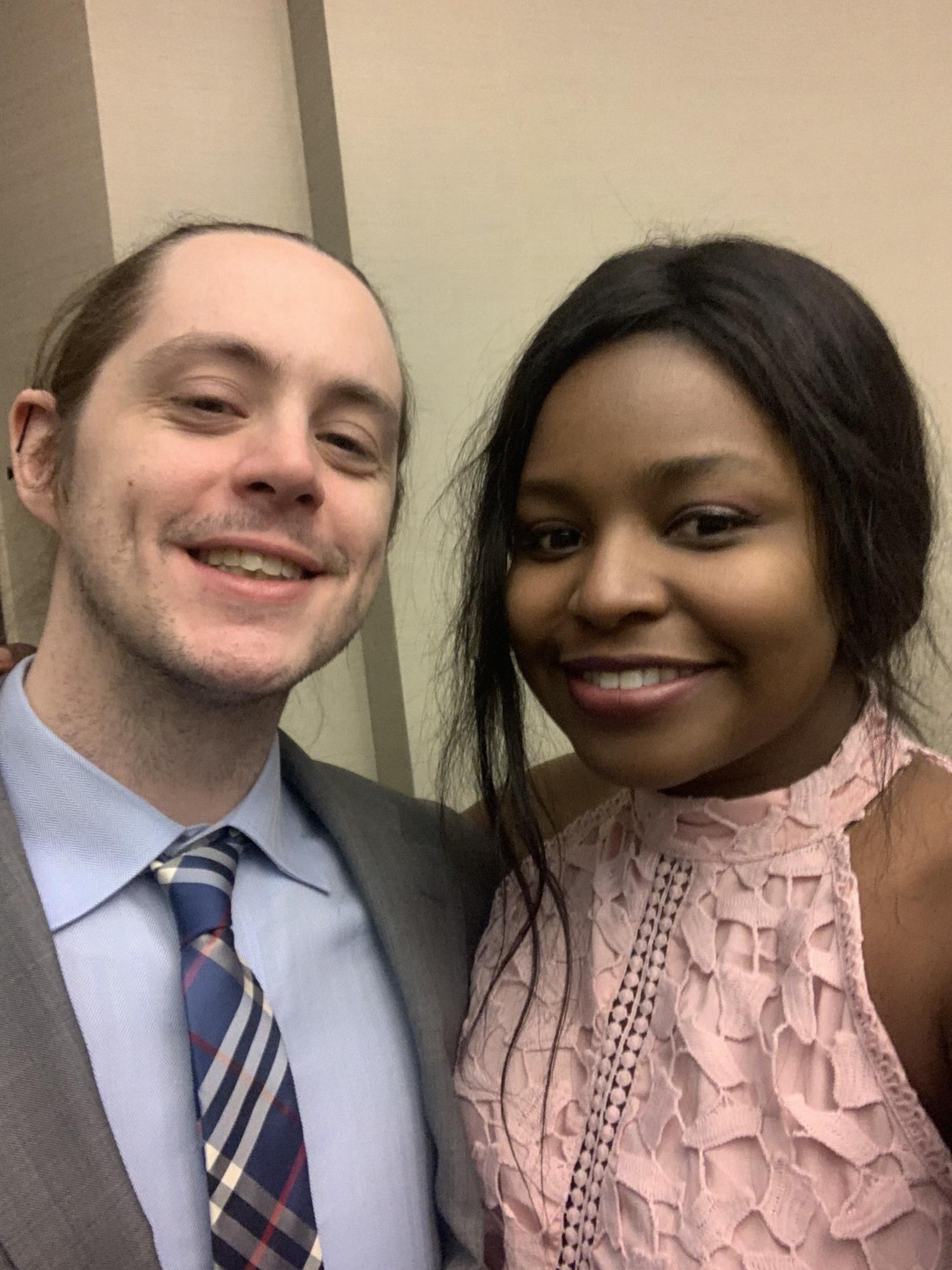 Quick pic before Deanna Flores' wedding.
