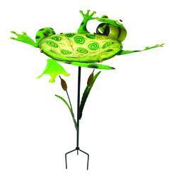 Enchanted Garden™ 17.9" Frog Bird Bath at Menards®