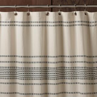 Rippled Stripe Organic Shower Curtain