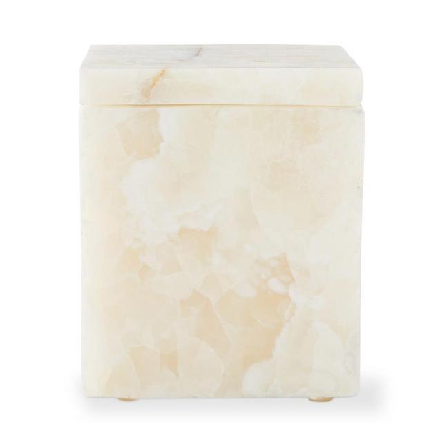 Onyx Stone Bath Canister, Small