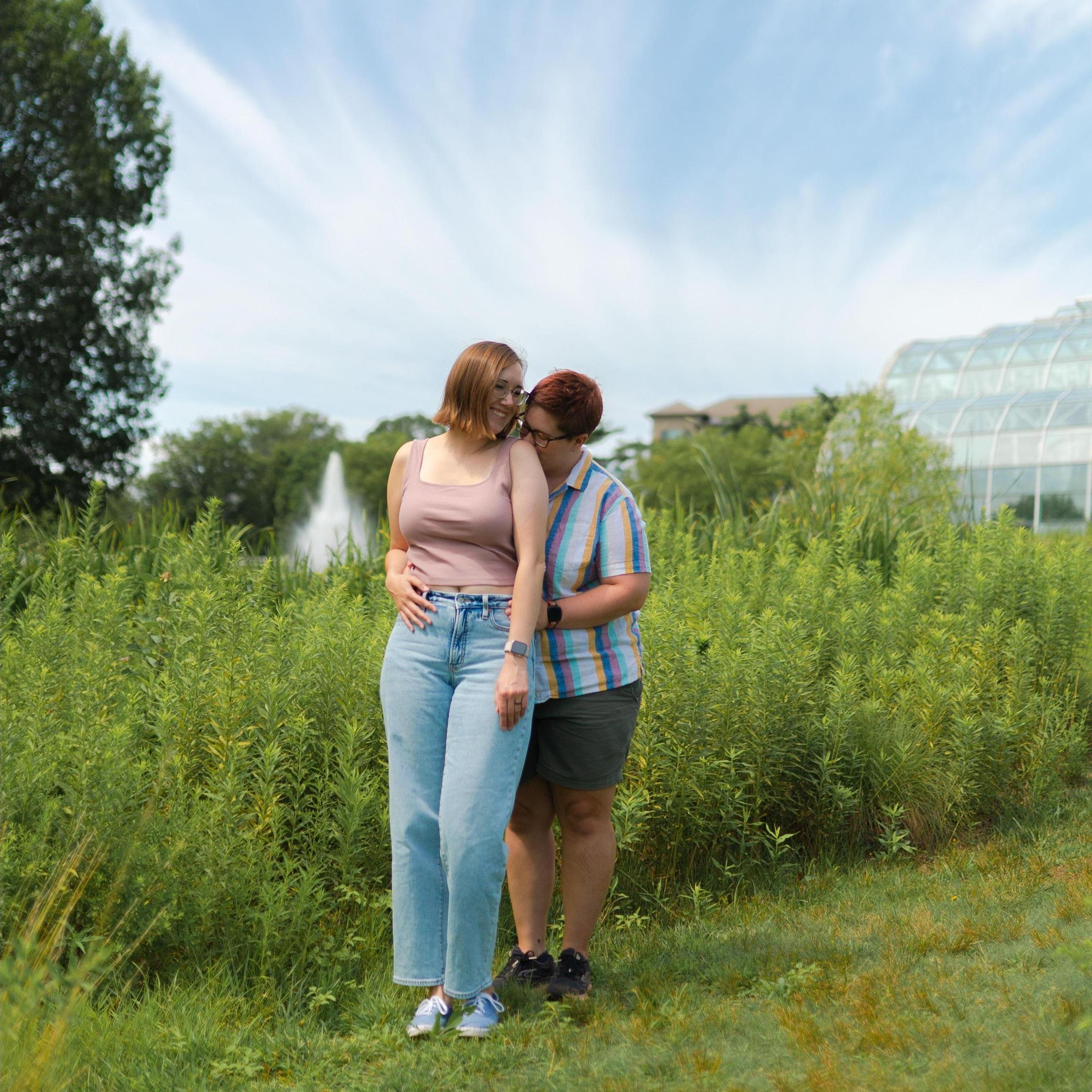 Instead of Christmas Cards, we send out Pride Cards in June featuring photos taken by our friends Bridget and Josh; this year, we're excited to share the photos they take as our wedding photographers!