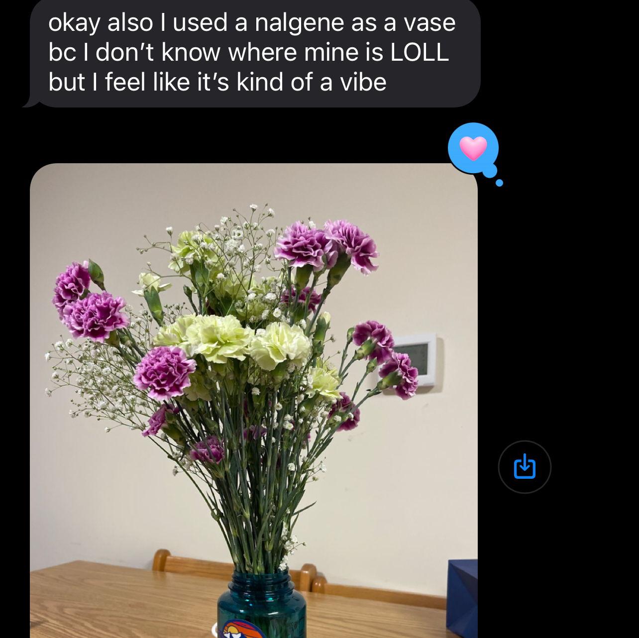 Flowers Carson gave Julia on their second date