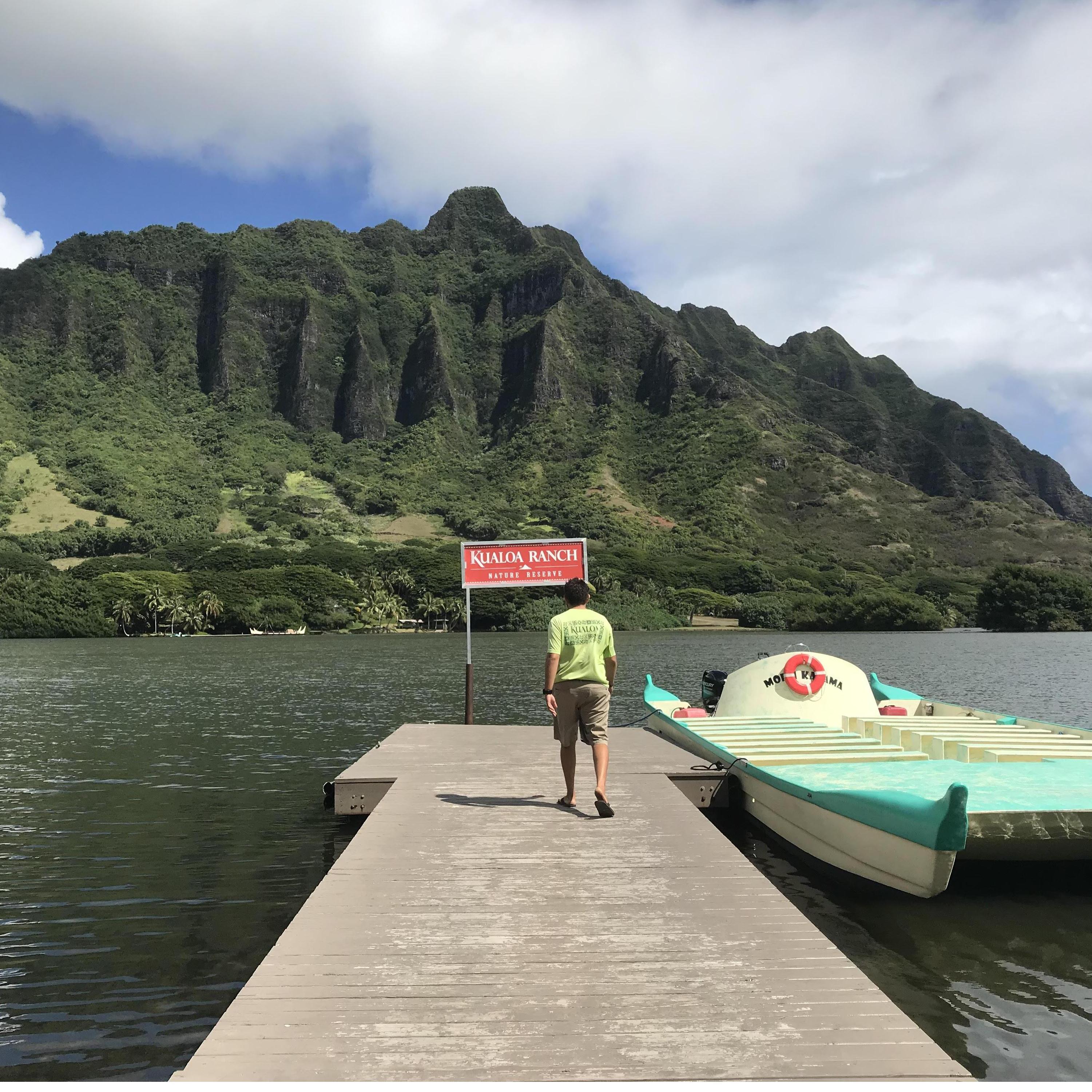 Touring our venue - Kualoa Ranch.