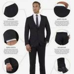 Mens Suit & Tie W/White Under Shirt
