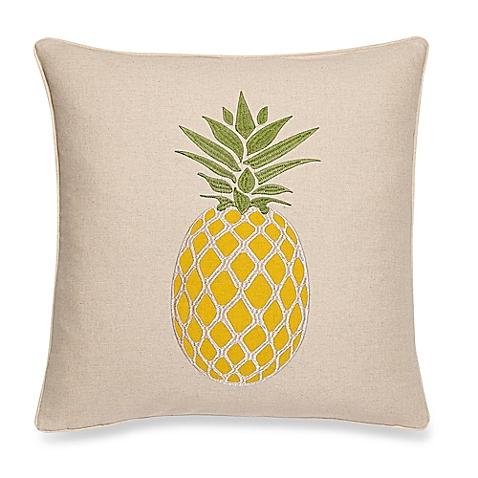Make-Your-Own-Pillow Pineapple Cake Square Throw Pillow Cover in Yellow