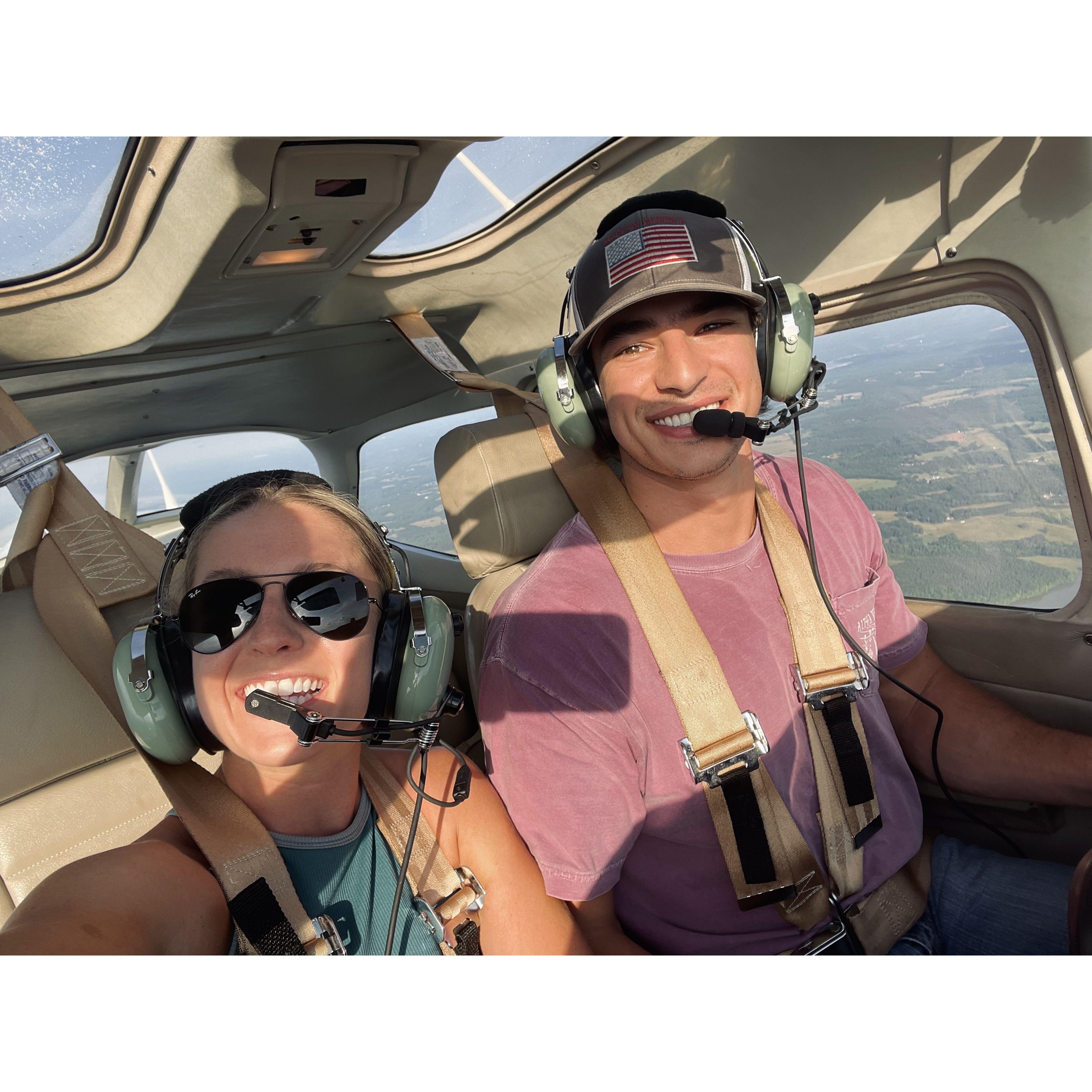 June 2022: First time Myrick took me flying