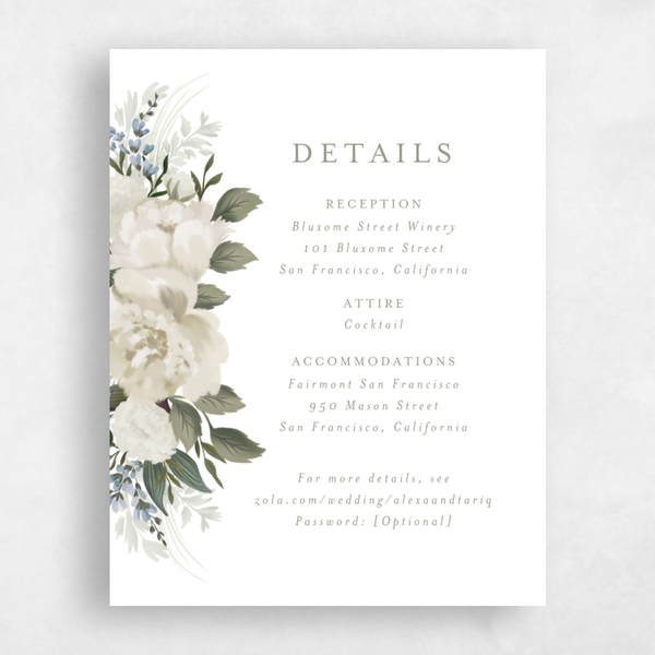 Juniper | White | Zola Wedding Enclosure Cards