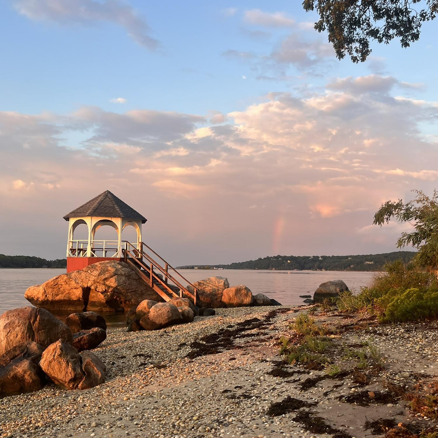 A rainbow formed over our engagement place moments before Chris proposed. A magical sign from God