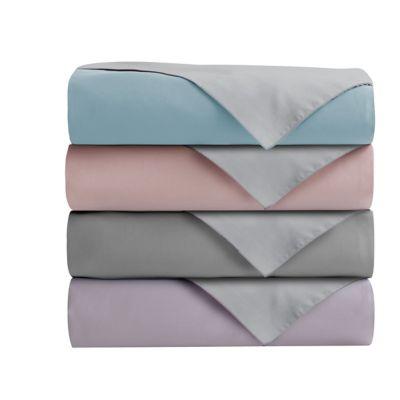 Flip 500-Thread-Count Deep-Pocket Reversible 6-Piece King Sheet Set in Aqua/Silver
