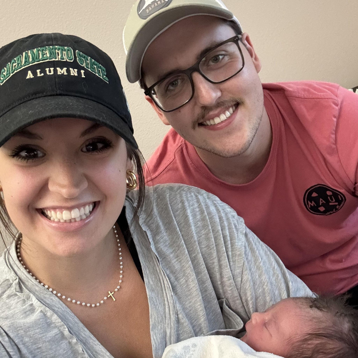 Meeting baby Hadley for the first time