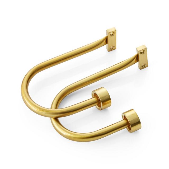 CB Brass Curtain Tiebacks, Set of 2
