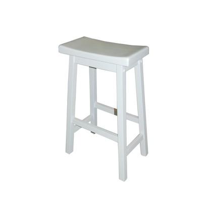 24" Arizona Saddle Stool - White - Buylateral