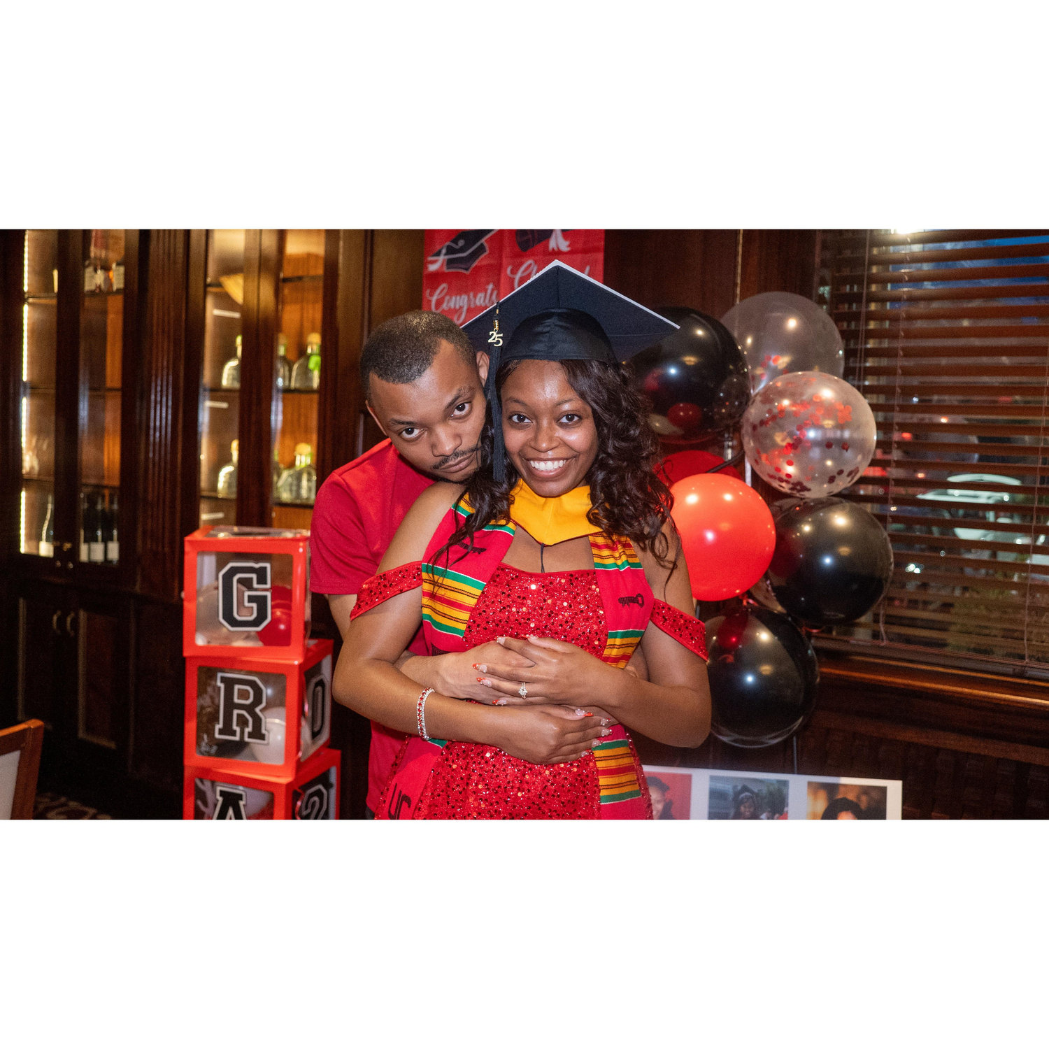 Makayla and Darren posing for engagement photos