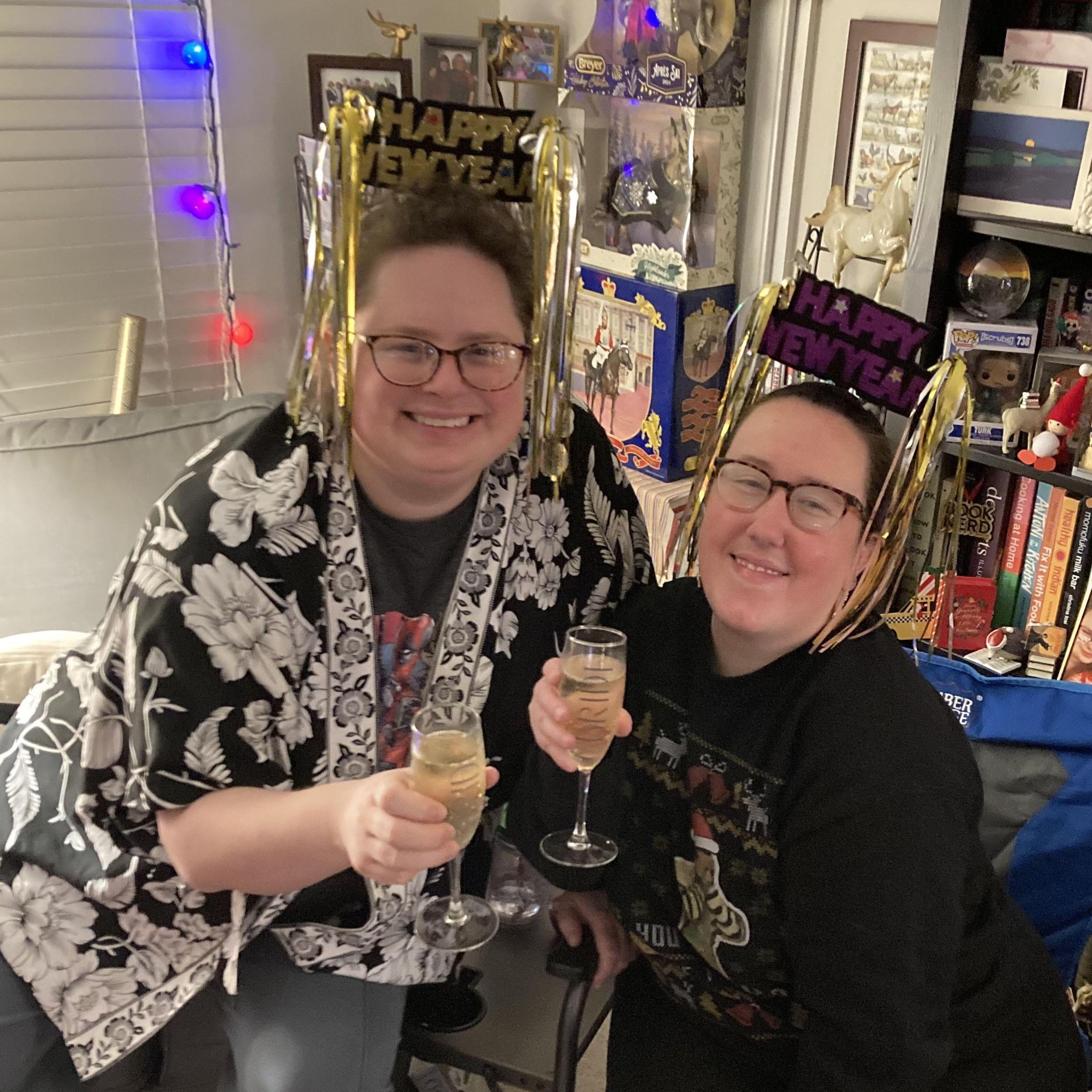 Ashley and Liz celebrating New Year’s Even 2025!