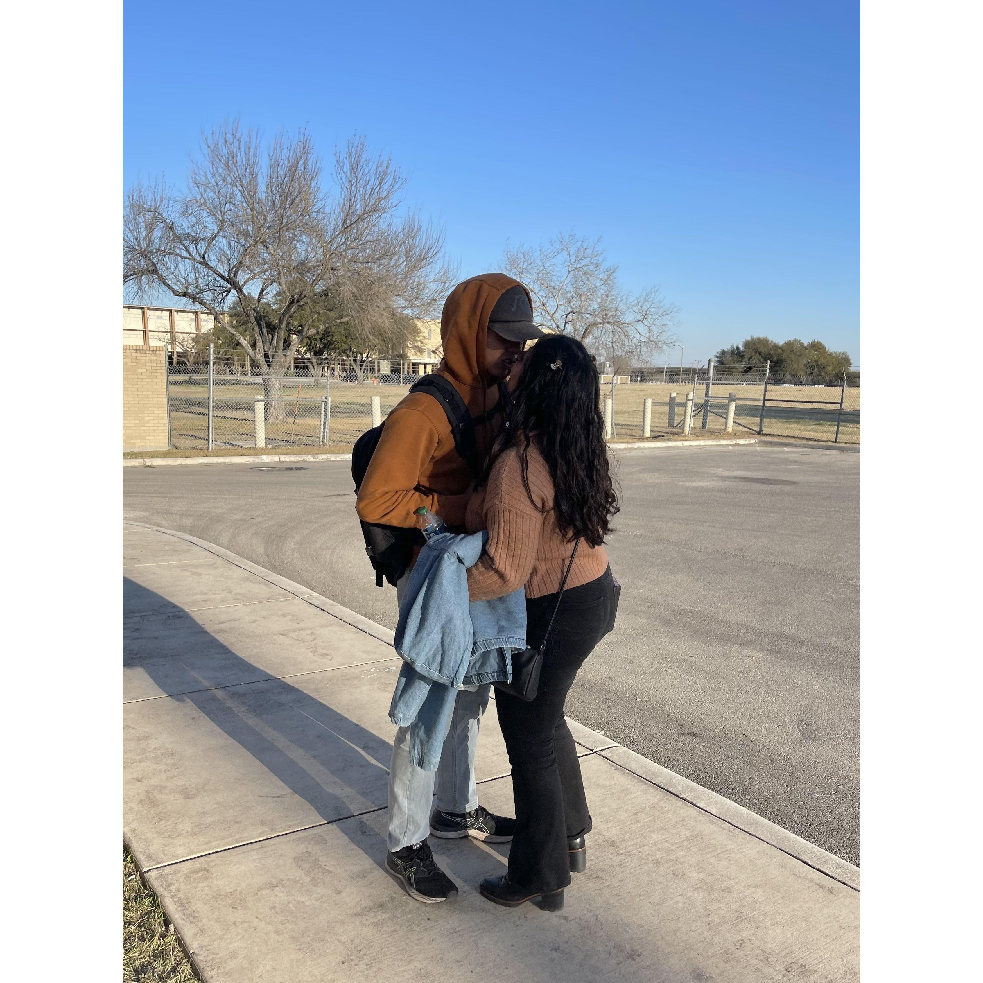 2.27.2022 -Giuliana flew to Lackland AFB to see Tommy, after not seeing eachother for a couple of months