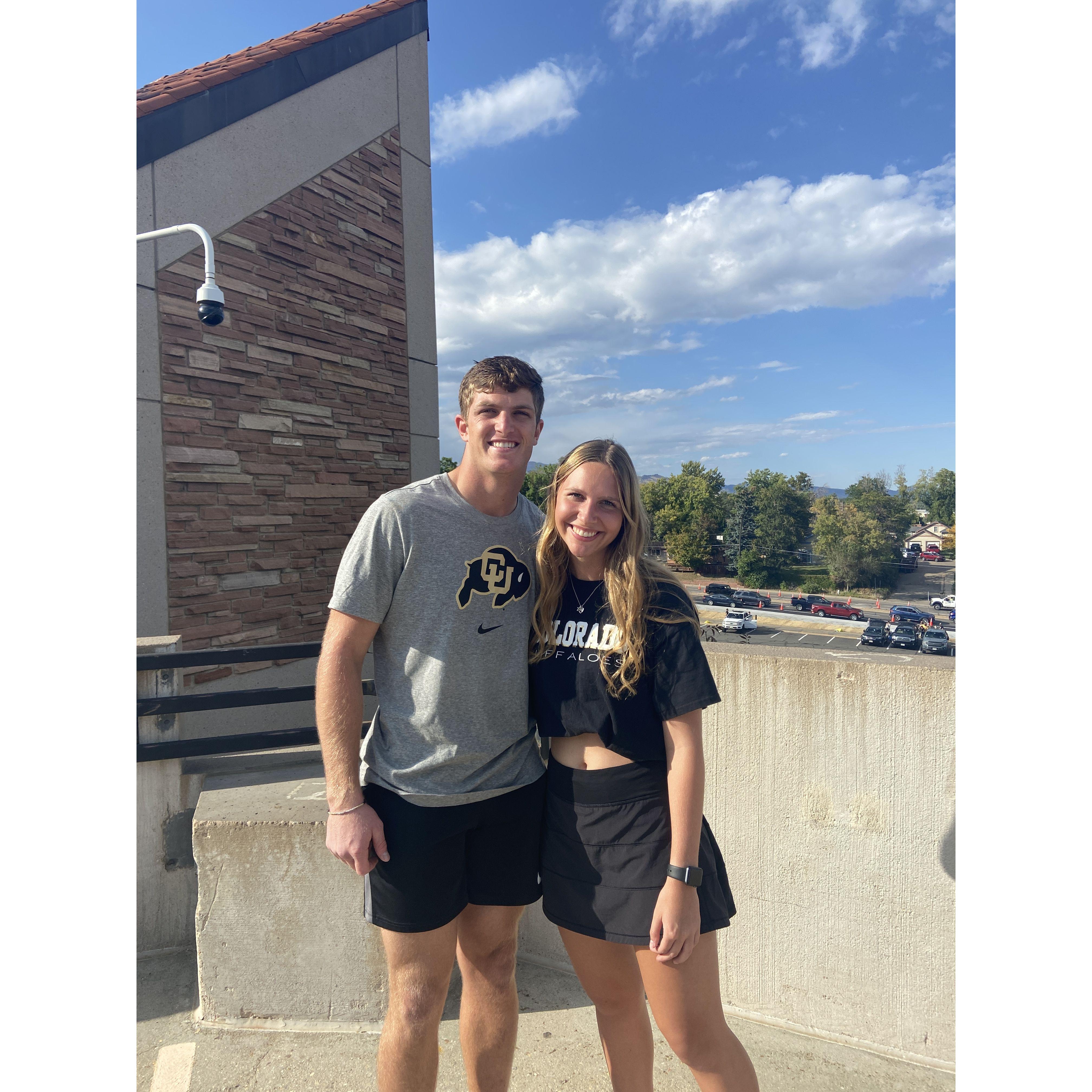 After a CU football game freshman year