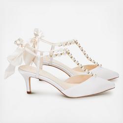 Bella Belle Shoes, Abigail Block Heels Lace Wedding Shoes - Zola