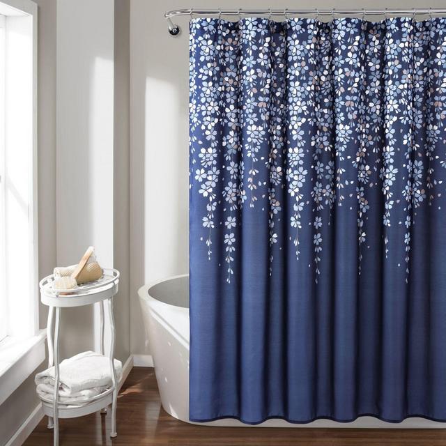 Lush Decor Shower Curtain in Navy