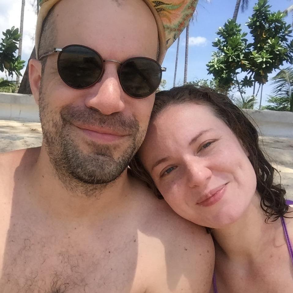 On the beach in Krabi, Thailand