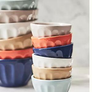 The Latte Stoneware Cereal Bowls, Assorted Set of 6: Amelie Edition
