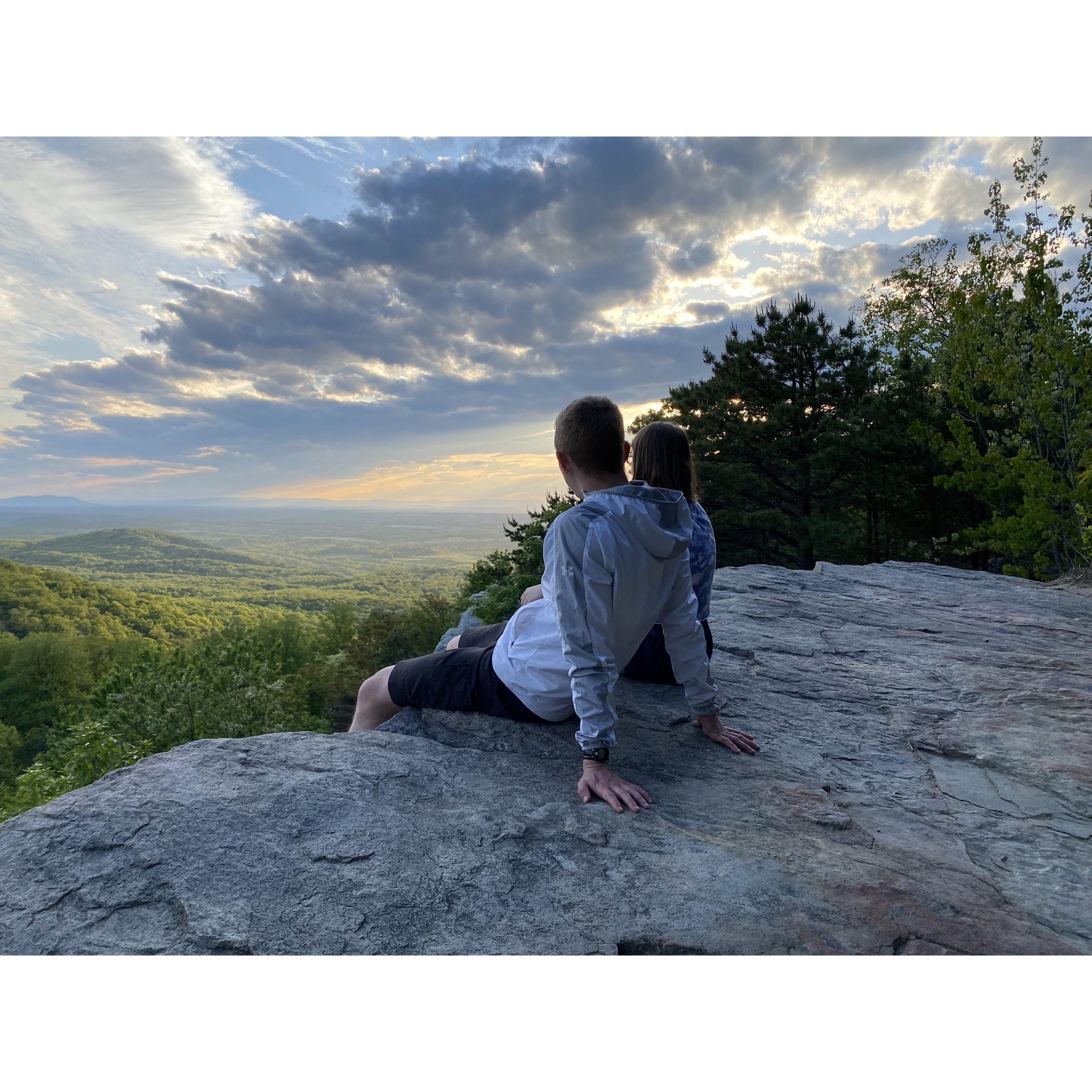 Looking out after a hike with Scotty's dad.