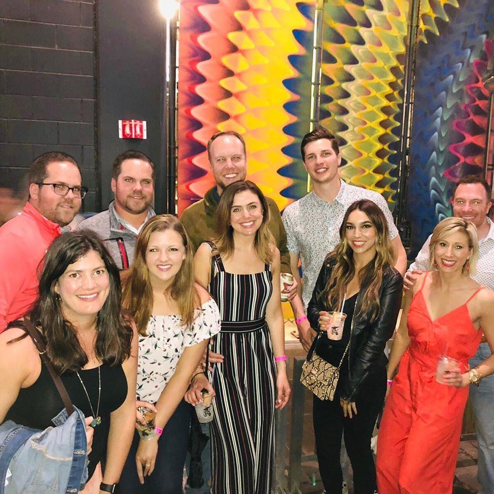 Drinks in The Belt alley in Detroit celebrating Dave's birthday