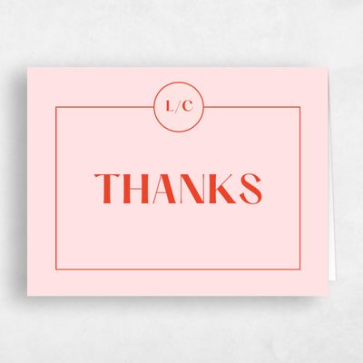 Soft Pink Wedding Thank You - Brevard Frame