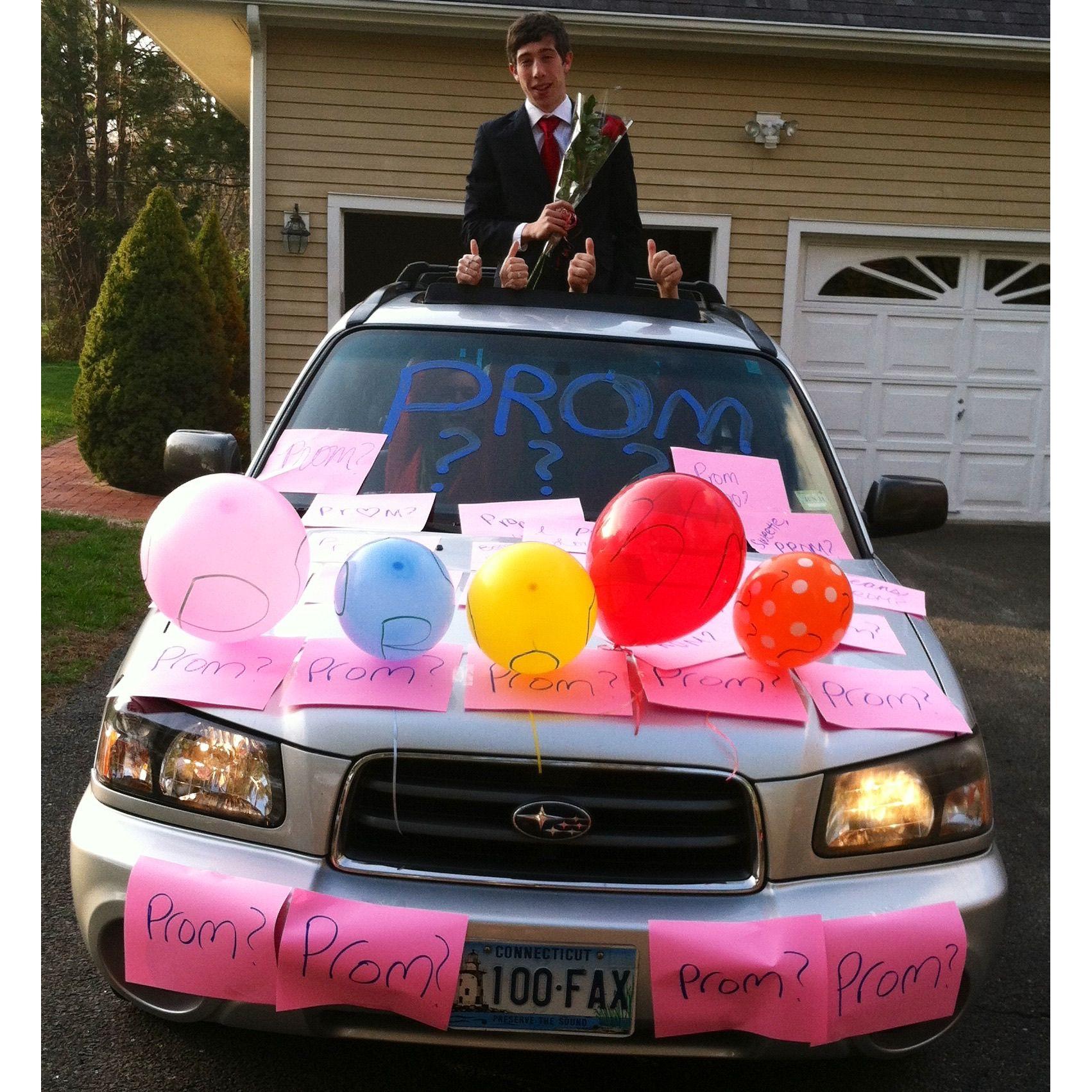 Zac's "prom-posal" senior year after Kat told him he still had to ASK his girlfriend to go to prom with him. Spring 2013.