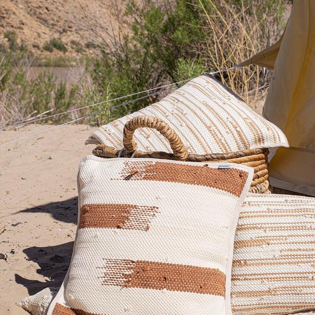 handwoven cushion covers - natural tones
