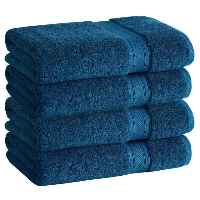 4pk Low Twist Washcloth Set with Enhanced Microban Blue - Cannon