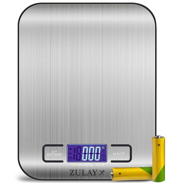 Zulay Kitchen Digital Food Scale - 304 Stainless Steel Kitchen Scale