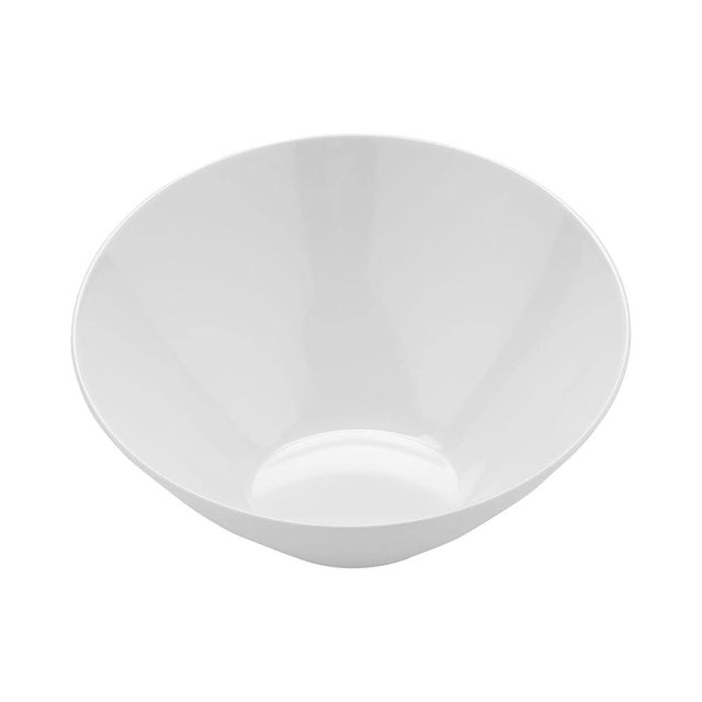 G.E.T. B-786-W Angled Cascading Serving Bowl for Salads, Snacks and Pasta, 12 Ounce / 6.5", White