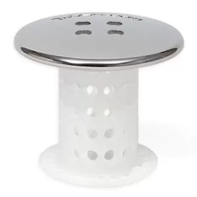 TubShroom Drain Hair Catcher in Chrome/Clear