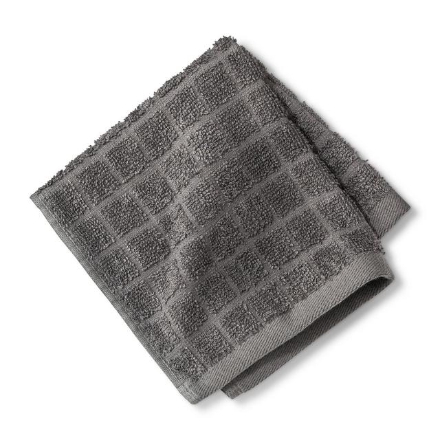 Grid Texture Washcloth Pigeon Gray - Room Essentials™