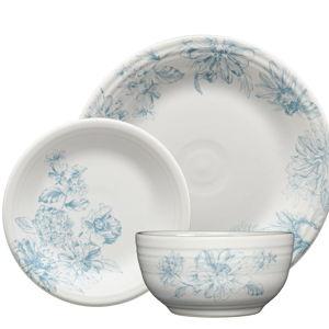 Botanical Floral Sky Classic Bistro 3-Piece Place Setting, Service For 1