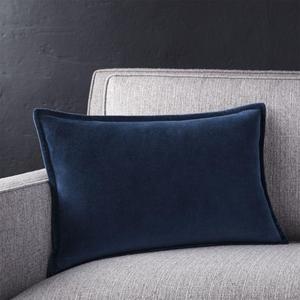 Brenner Indigo 18"x12" Pillow with Feather-Down Insert